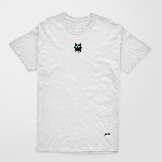 Camiseta Básica Hombre - Cabeza Gato Geek